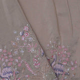 Gin Green Crushed Tissue Saree With Embroidery Work