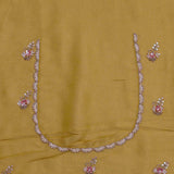 Slime Green Georgette Tissue Saree With Scallop Border