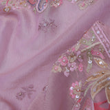 Pastel Pink Crushed Tissue Saree