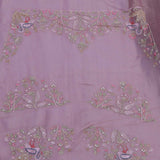 Pastel Pink Crushed Tissue Saree