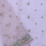 Light Pink Georgette Tissue Saree