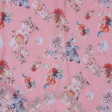 Dusty Pink Organza Tissue Saree With Stripes