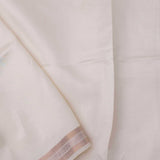 White Banarasi Saree With Digital Print