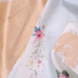 Off White Banarasi Saree With Digital Printed