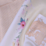 Off White Banarasi Saree With Floral Print