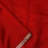 Red And Pink Stripes Banarasi Saree With Zari Floral Butta'S