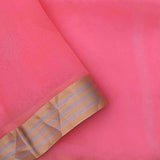 Salmon Pink Organza Banarasi Saree