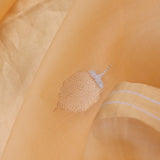 Peach Tissue Banarasi Silk Saree With Butti'S
