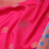 Hot Pink Banarasi Saree With Meenakari Border