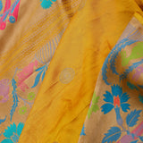 Yellow Mashru Banarasi Saree