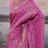 Plum Purple Banarasi Saree