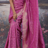 Plum Purple Banarasi Saree