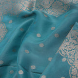Turquoise Blue Banarasi Saree