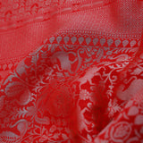 Red Banarasi Saree With All Over Zari