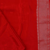 Red Banarasi Saree With All Over Zari
