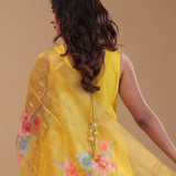 Yellow Chanderi Kurta Set