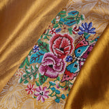Satin Sheen Gold Tissue Kanjivaram Saree With Petit Point Embroidery