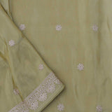 Hazel Wood Yellow Georgette Tissue Saree