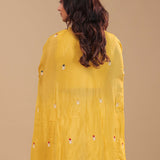 Yellow Georgette Indo-Western Set