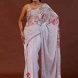 Soft Lavender Georgette Saree