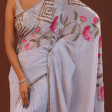 Soft Lavender Georgette Saree