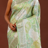 Pista Green Rangkat Banarasi Saree
