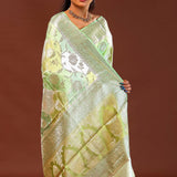 Pista Green Rangkat Banarasi Saree