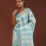 Light Blue Rangkat Banarasi Saree