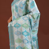 Light Blue Rangkat Banarasi Saree