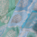Light Blue Rangkat Banarasi Saree