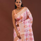 Light Pink Rangkat Banarasi Saree