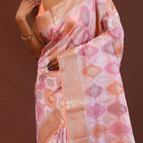 Light Pink Rangkat Banarasi Saree
