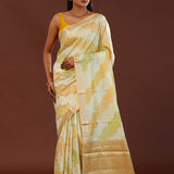 Dark Peach Rangkat Banarasi Saree