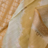 Dark Peach Rangkat Banarasi Saree