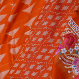Vibrant Orange Patola Saree
