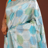 Blue Rangkat Banarasi Saree