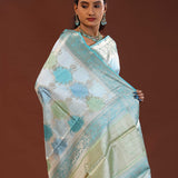 Blue Rangkat Banarasi Saree