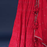 Dark Orange Georgette Lehenga Set