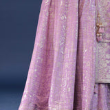 Orchid Purple Raw Silk Lehenga Set