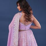 Orchid Purple Raw Silk Lehenga Set