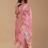 Light Pink Chanderi Silk Kurta Set
