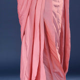 Soft Pink Soft Silk Drape Saree
