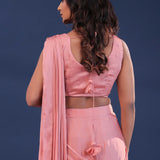 Soft Pink Soft Silk Drape Saree