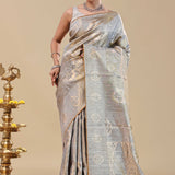 Brown Sugar Kanjivaram Saree With Designer Border