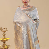 Brown Sugar Kanjivaram Saree With Designer Border