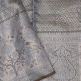 Light Brown Kanjivaram Saree With Designer Border