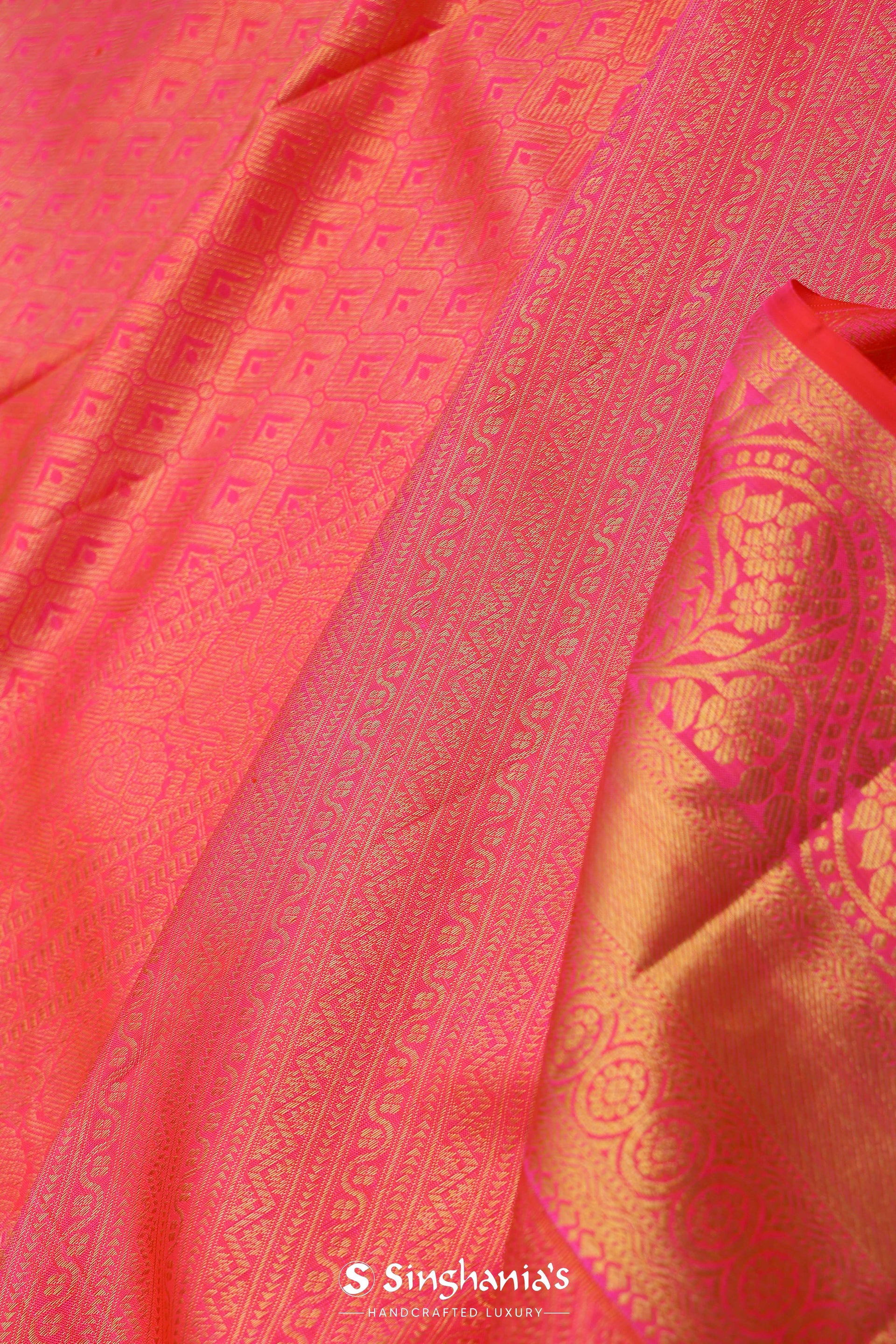 <img> French Rose Kanjivaram Saree