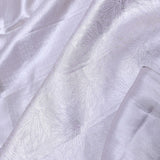 White Kanjivaram Saree With Silver Zari