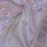 Soft Pastel Tissue Organza Saree