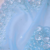 Sky Blue Tissue Organza Saree With Scallop Border